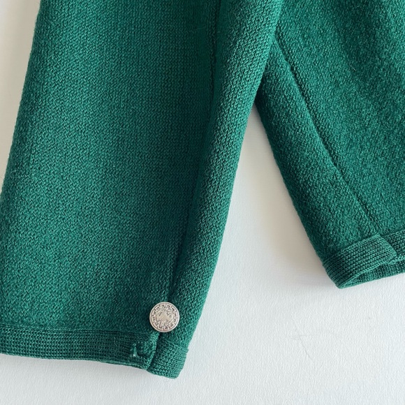 Vintage Moffat Woollens Wool Sweater Jacket/ Blazer in Forest Green - Picture 7 of 8
